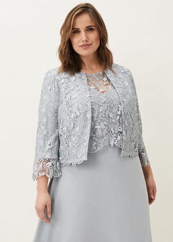 Phase Eight Luisa Lace Occasion Jackets White USA | 7982536-LV